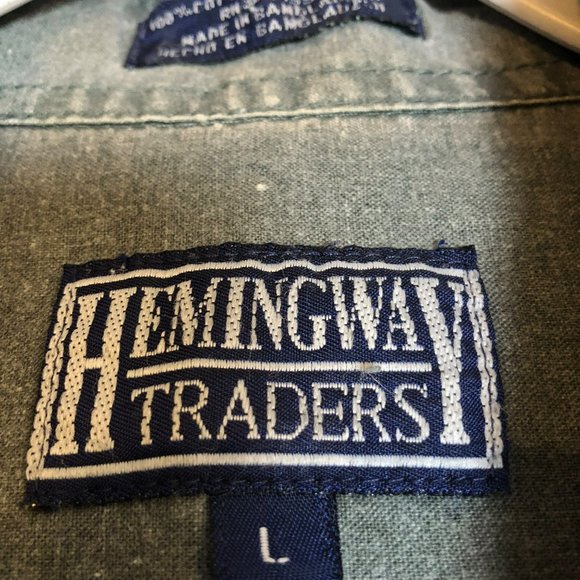 Hemingway Traders SS Sz Large Button Up Workmen's Shirt - Picture 5 of 7